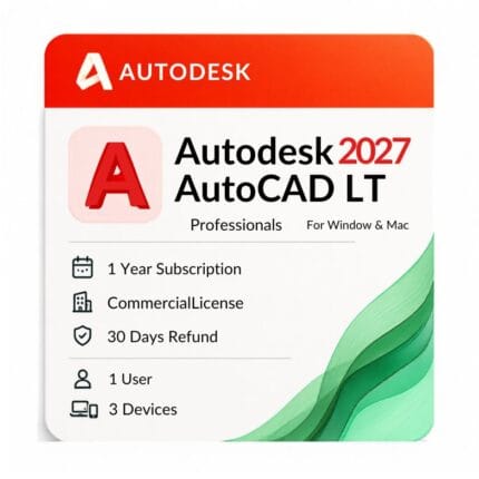 AutoCAD LT price — genuine Autodesk commercial single-user license from Zoftis