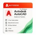 AutoCAD price for Windows — genuine Autodesk commercial license from zoftis