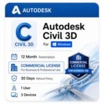 Civil 3D commercial license for Windows — genuine Autodesk single-user subscription from zoftis