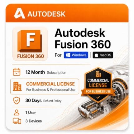 Fusion 360 commercial license — genuine Autodesk seat for Mac and Windows from zoftis