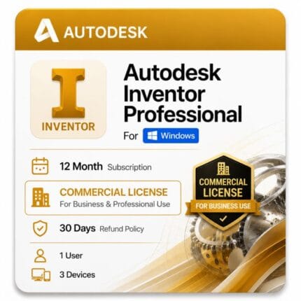 Inventor Professional subscription for Windows — genuine Autodesk seat for mechanical design teams