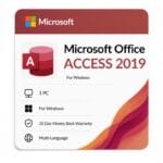 Genuine Access 2019 lifetime product key for one Windows PC database app.