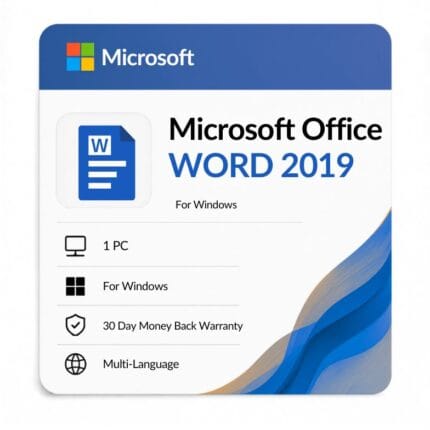 Word 2019 Product Key — Standalone Lifetime License for 1 Windows PC