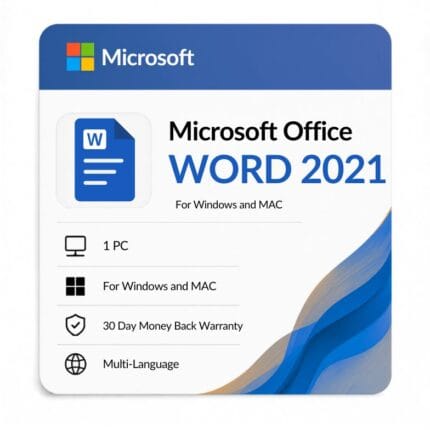 Genuine Word 2021 product key standalone lifetime license for PC or Mac