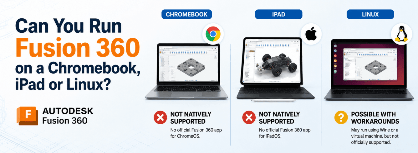 Fusion 360 for Chromebook, iPad, and Linux guide 2026